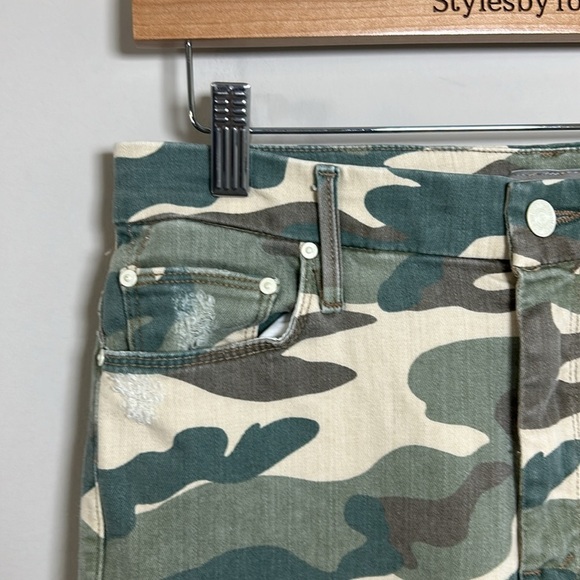 MOTHER High Waisted Looker Ankle Fray See Me Stretch Camo Green Sz 29 - Picture 6 of 16